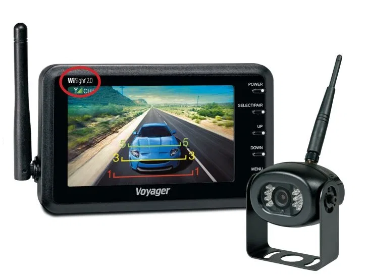 WVSXS43 – ASA Backup Camera, Rear End Mount 4.3 Inch LCD Color Monitor Integrated Microphone Wide Viewing Angle IR LE...